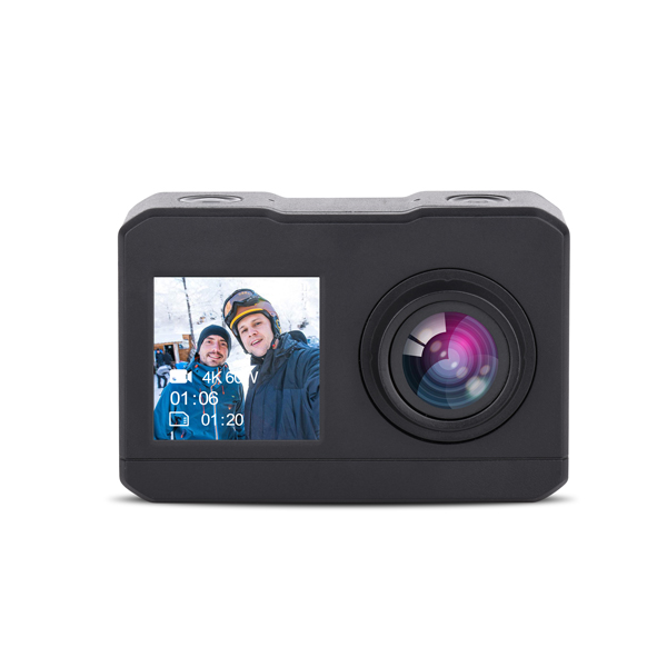 Factory direct sell 4K action camera waterproof 2.0" HD +1.3inch coloful screen private tooling