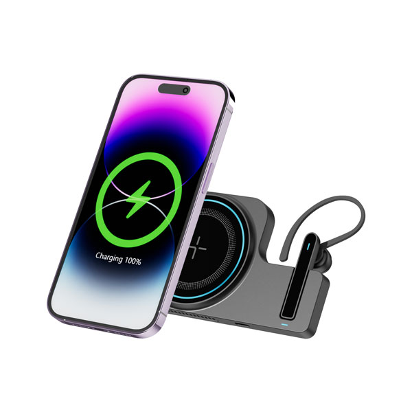 New Car Apple Magnetic Wireless Charger TWS Headphone 3-in-1